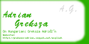 adrian greksza business card